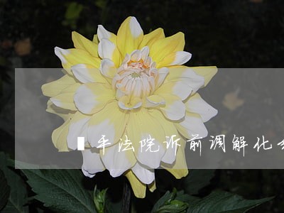 滦平法院诉前调解化纠纷 滦平法院诉前调解化纠纷