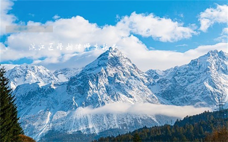 滨江区婚姻律师委托费 滨江区婚姻律师委托费