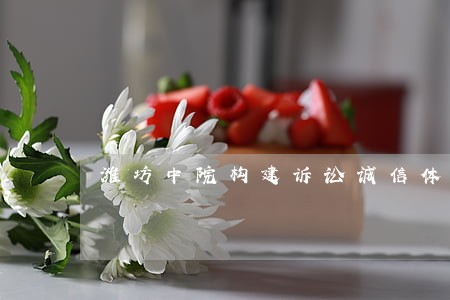 潍坊中院构建诉讼诚信体系建设 潍坊中院构建诉讼诚信体系建设