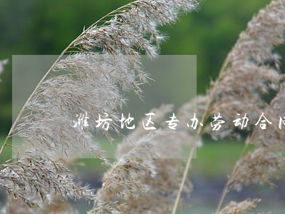 潍坊地区专办劳动合同律师