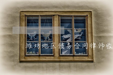 潍坊地区债务合同律师收费 潍坊地区债务合同律师收费