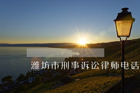 潍坊市刑事诉讼律师电话优质推荐 潍坊市刑事诉讼律师电话优质推荐