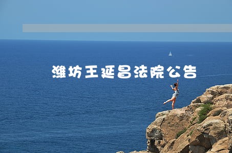 潍坊王延昌法院公告 潍坊王延昌法院公告