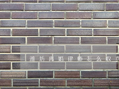 潍坊离婚律师怎么收费 潍坊离婚律师怎么收费
