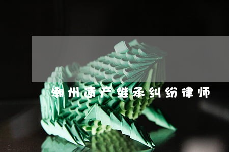 潮州遗产继承纠纷律师 潮州遗产继承纠纷律师