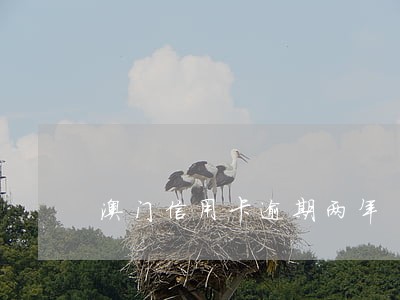 澳门信用卡逾期两年 澳门信用卡逾期两年