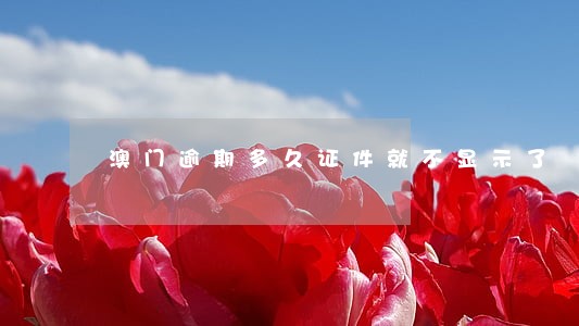 澳门逾期多久证件就不显示了 澳门逾期多久证件就不显示了