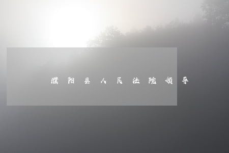 濮阳县人民法院领导