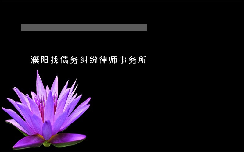 濮阳找债务纠纷律师事务所 濮阳找债务纠纷律师事务所