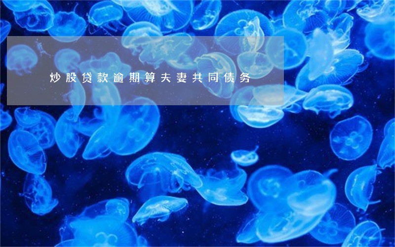 炒股贷款逾期算夫妻共同债务 炒股贷款逾期算夫妻共同债务