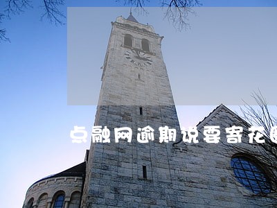 点融网逾期说要寄花圈 点融网逾期说要寄花圈
