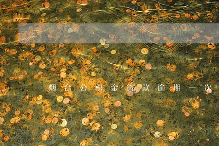 烟台公积金贷款逾期一次 烟台公积金贷款逾期一次