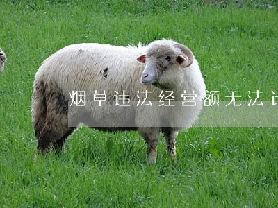 烟草违法经营额无法计算 烟草违法经营额无法计算