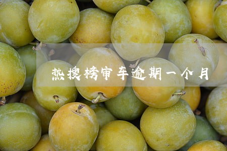 热搜榜审车逾期一个月 热搜榜审车逾期一个月