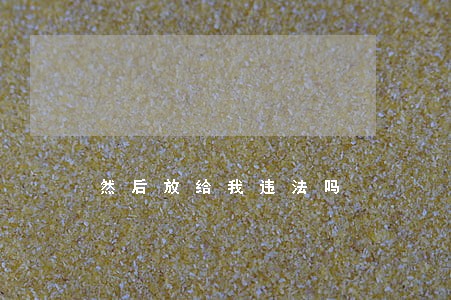 然后放给我违法吗 然后放给我违法吗