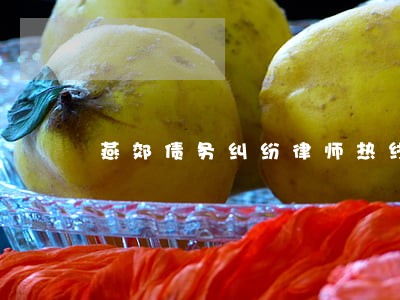 燕郊债务纠纷律师热线 燕郊债务纠纷律师热线
