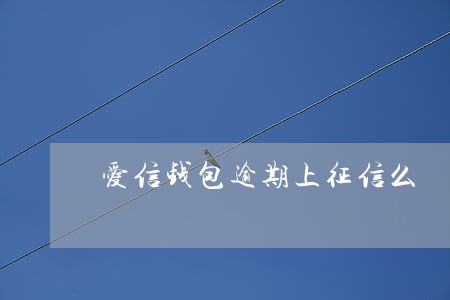爱信钱包逾期上征信么 爱信钱包逾期上征信么