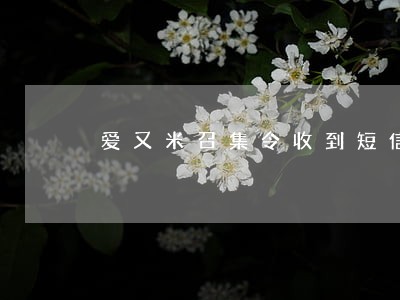 爱又米召集令收到短信逾期 爱又米召集令收到短信逾期