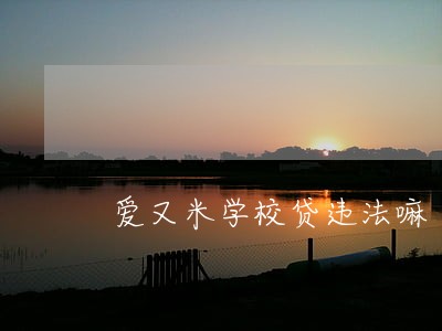 爱又米学校贷违法嘛 爱又米学校贷违法嘛