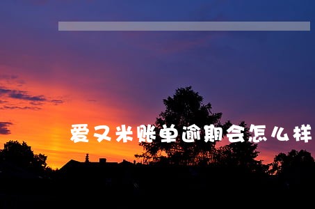 爱又米账单逾期会怎么样 爱又米账单逾期会怎么样