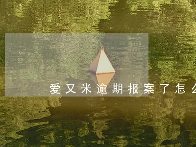 爱又米逾期报案了怎么办 爱又米逾期报案了怎么办