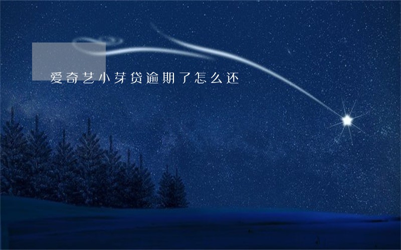 爱奇艺小芽贷逾期了怎么还 爱奇艺小芽贷逾期了怎么还