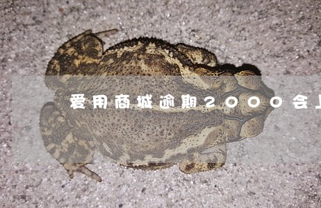 爱用商城逾期2000会上门么 爱用商城逾期2000会上门么