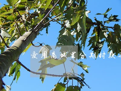爱用商城里分期付款逾期 爱用商城里分期付款逾期