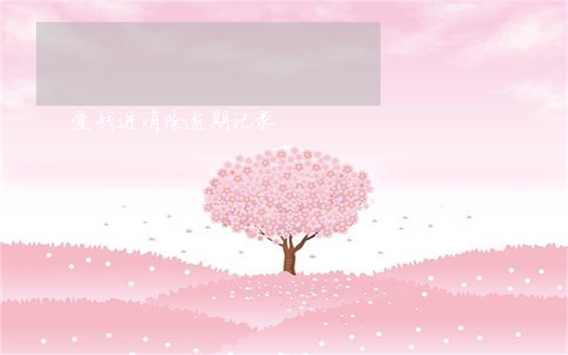 爱钱进消除逾期记录 爱钱进消除逾期记录
