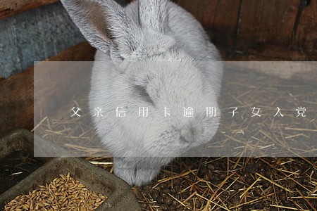 父亲信用卡逾期子女入党 父亲信用卡逾期子女入党
