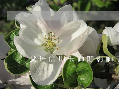 父母信用卡逾期影响子女就业吗 父母信用卡逾期影响子女就业吗