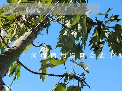 父母信用逾期会要子女还钱吗 父母信用逾期会要子女还钱吗