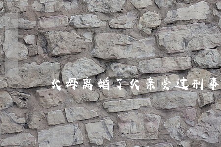 父母离婚了父亲受过刑事处理 父母离婚了父亲受过刑事处理