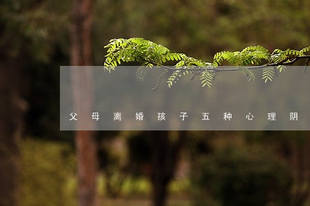 父母离婚孩子五种心理阴影 父母离婚孩子五种心理阴影