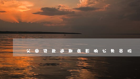 父母贷款逾期会影响公务员吗 父母贷款逾期会影响公务员吗