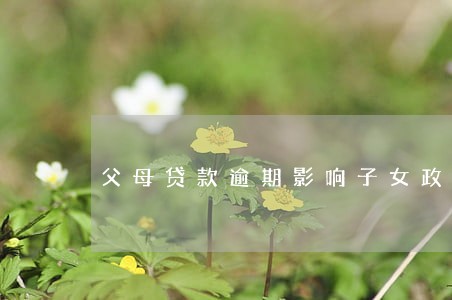 父母贷款逾期影响子女政审吗 父母贷款逾期影响子女政审吗