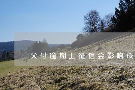 父母逾期上征信会影响孩子考公吗 父母逾期上征信会影响孩子考公吗