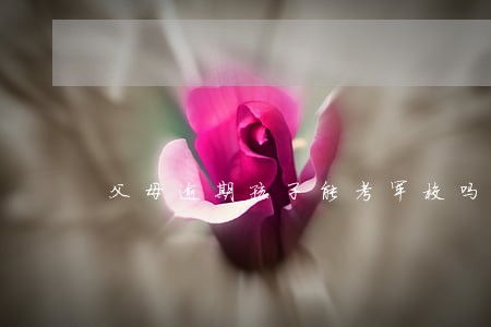 父母逾期孩子能考军校吗 父母逾期孩子能考军校吗