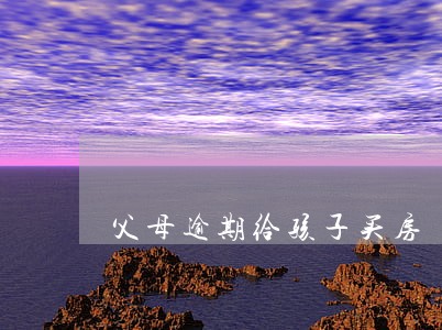 父母逾期给孩子买房 父母逾期给孩子买房