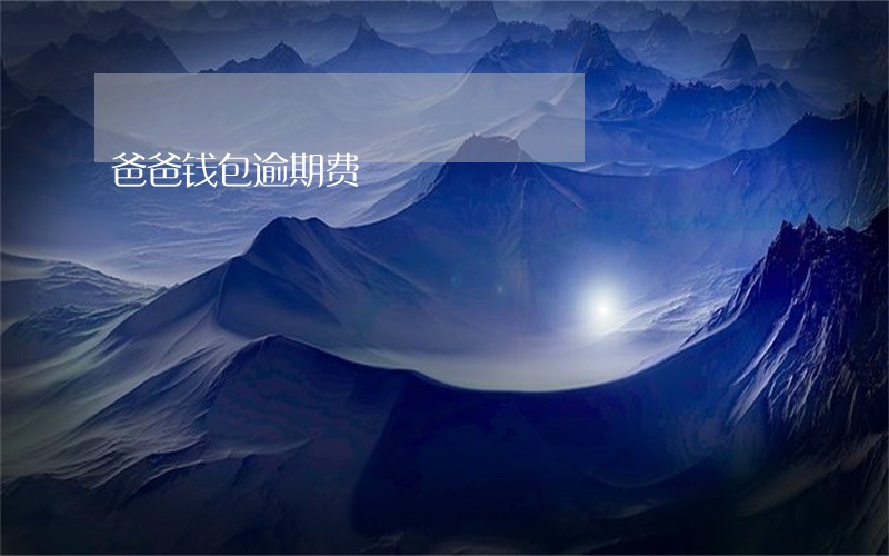 爸爸钱包逾期费 爸爸钱包逾期费
