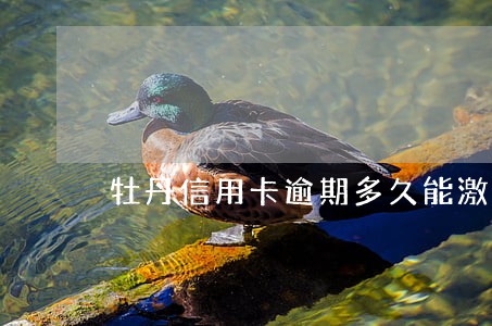 牡丹信用卡逾期多久能激活 牡丹信用卡逾期多久能激活