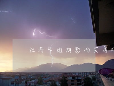 牡丹卡逾期影响买房吗
