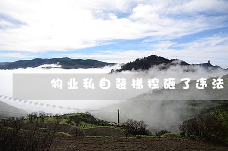 物业私自装梯控砸了违法么 物业私自装梯控砸了违法么