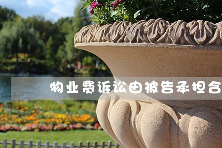 物业费诉讼由被告承担合理吗 物业费诉讼由被告承担合理吗