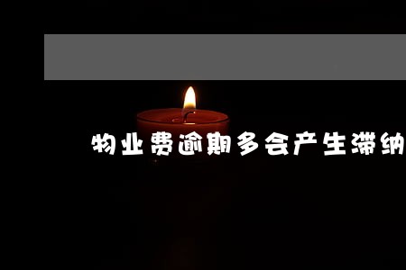 物业费逾期多会产生滞纳金 物业费逾期多会产生滞纳金