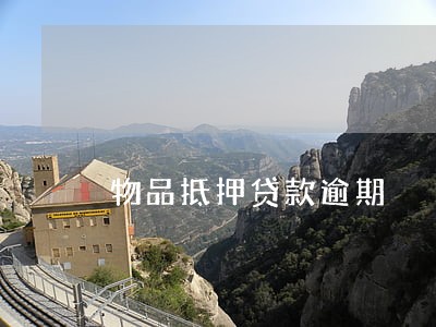 物品抵押贷款逾期 物品抵押贷款逾期