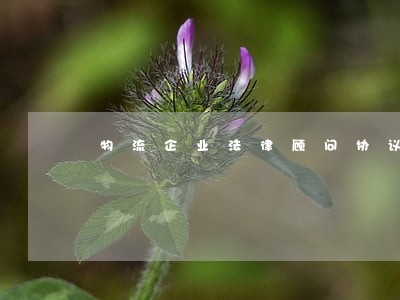 物流企业法律顾问协议 物流企业法律顾问协议