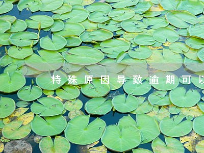 特殊原因导致逾期可以撤销吗 特殊原因导致逾期可以撤销吗