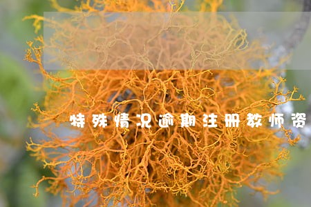 特殊情况逾期注册教师资格证