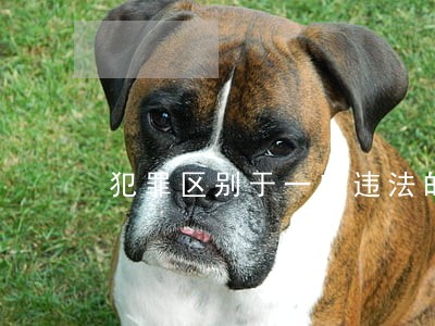犯罪区别于一般违法的最本质特征 犯罪区别于一般违法的最本质特征